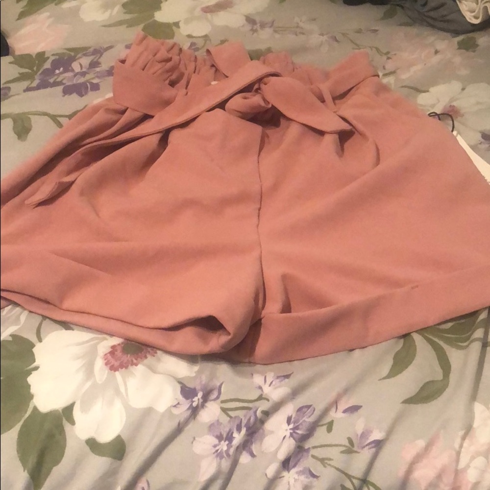 Pink Shorts with bow in the front